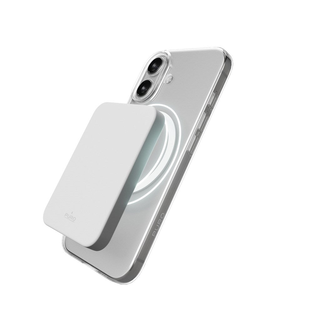 PURO iPhone 17 Hybrid Bagside Cover - MagSafe Kompatibel - Gennemsigtig / Hvid