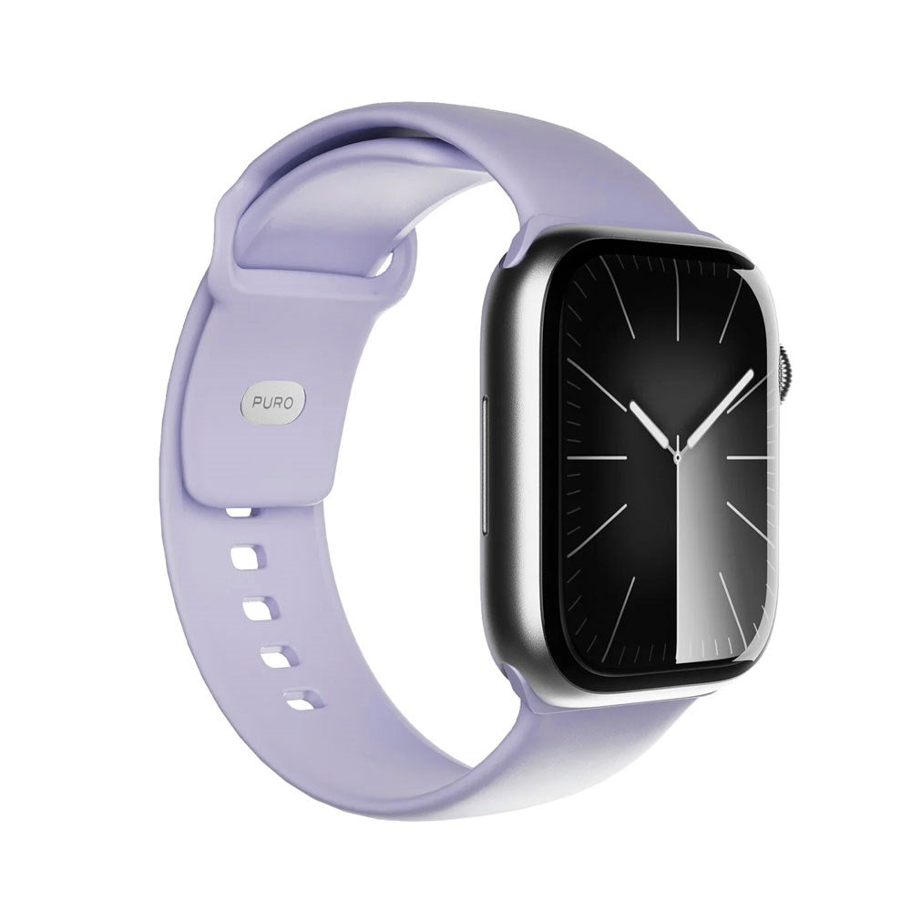 Apple Watch (38/40/SE/41/42mm) Puro ICON Silicone Rem - Lavender Blue