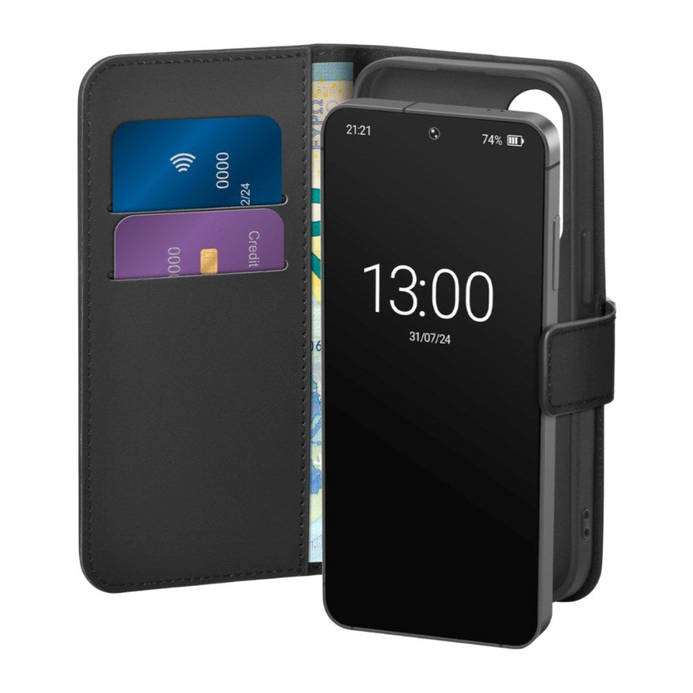 PURO Samsung Galaxy S26 Eco-Leather Flip Cover m. Pung & Stander - Sort