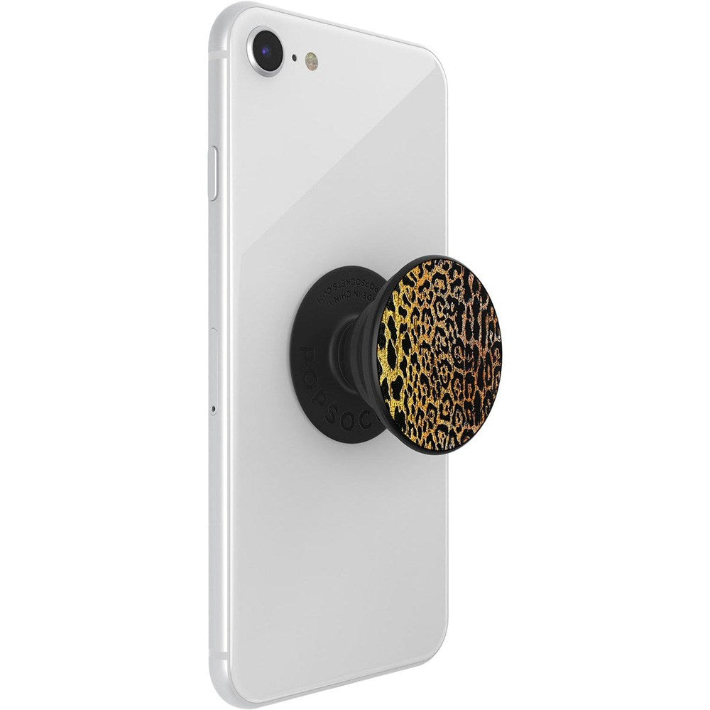 POPSOCKETS PopGrip Original Embossed Metal Leopard Aftageligt Greb m. Standerfunktion