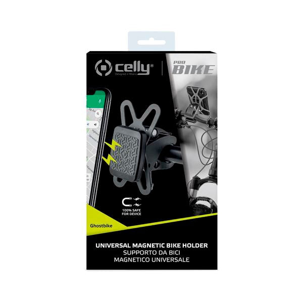 Celly Bike Holder Ghost Grip - Holder Til Cykel m. Magnet - Sort