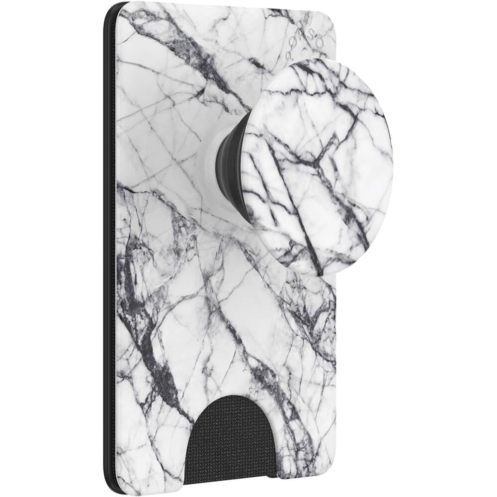 POPSOCKETS PopWallet Dove White Marble MagSafe Kortholder - Stander & Greb