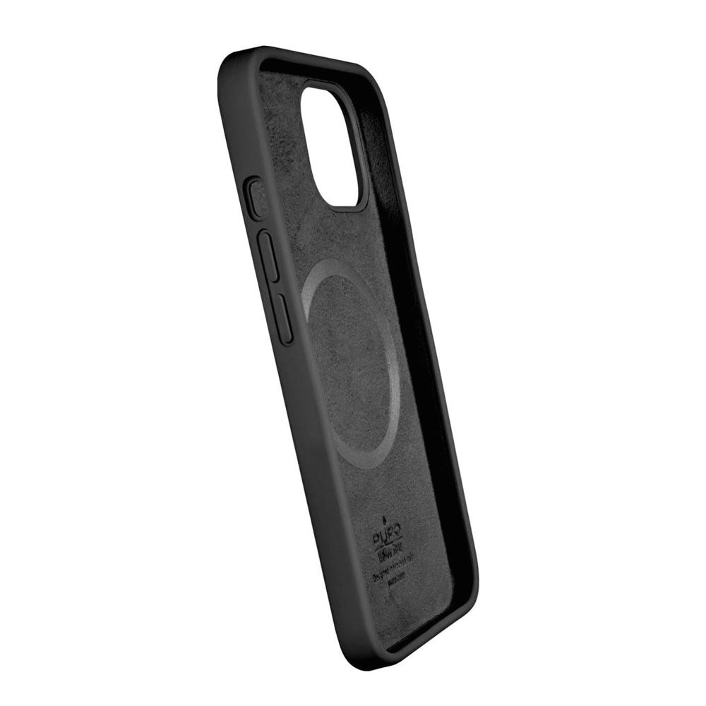 Puro iPhone 12 / 12 Pro Icon Mag Silikone Bagside Cover - MagSafe Kompatibel - Sort