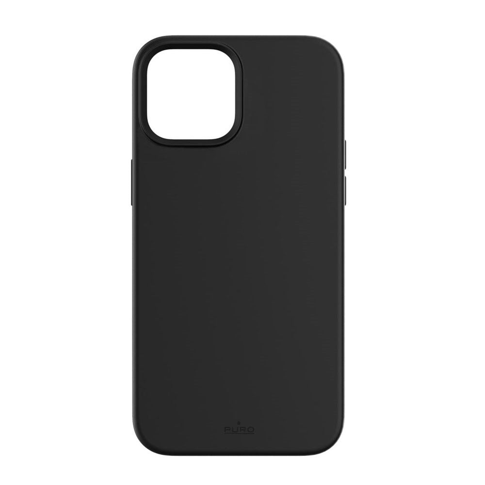 Puro iPhone 12 / 12 Pro Icon Mag Silikone Bagside Cover - MagSafe Kompatibel - Sort