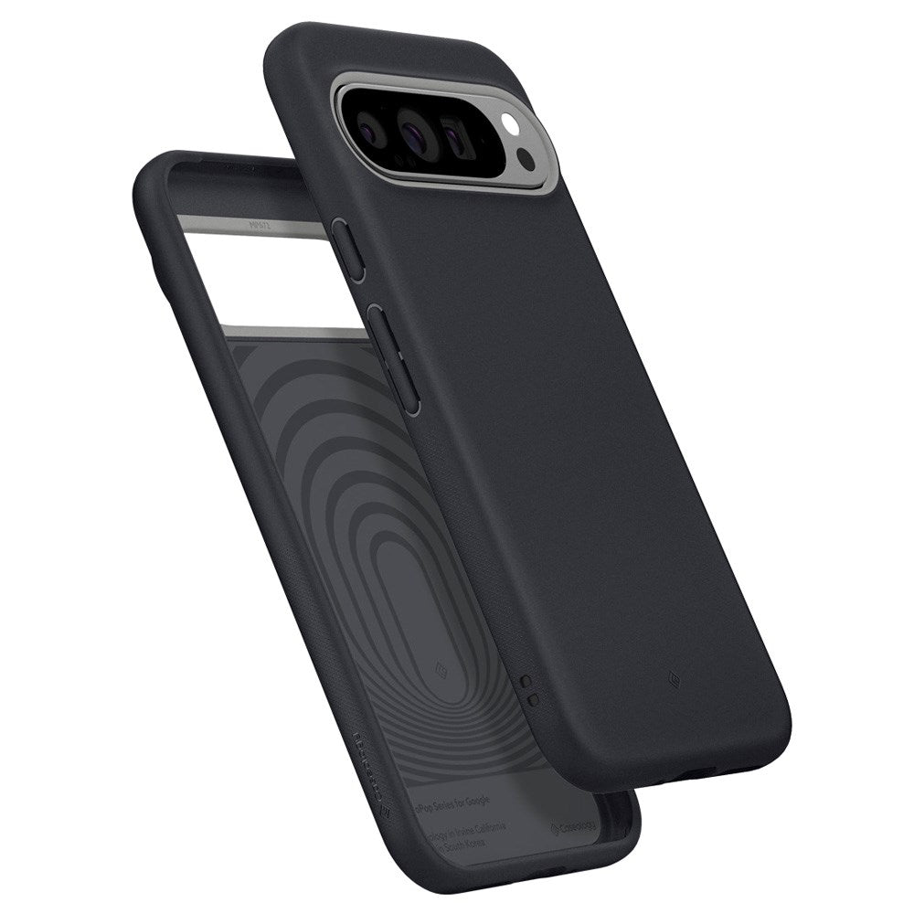 Google Pixel 9 Pro XL Spigen Caseology Nano Pop fleksibelt plastdeksel - svart / grå