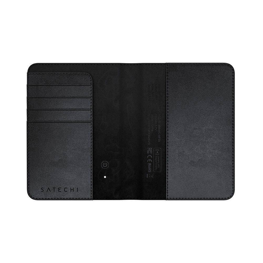 Pass-deksel i kunstskinn - Satechi - MagSafe-kompatibel - Svart