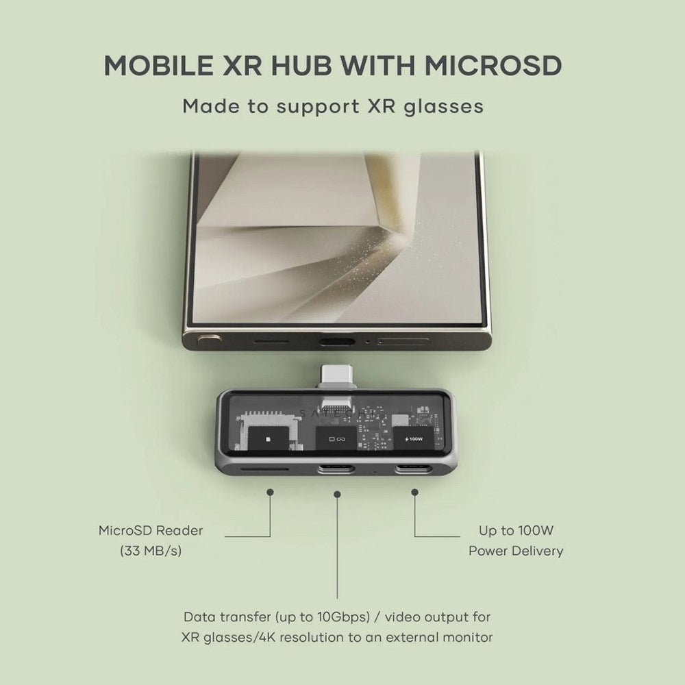 Mobil XR Hub m. Micro SD - Satechi - Space Grey