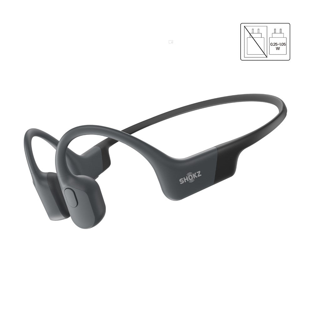 Shokz OpenRun - Trådløs Sport Hovedtelefoner m. USB-C Opladning - Sort