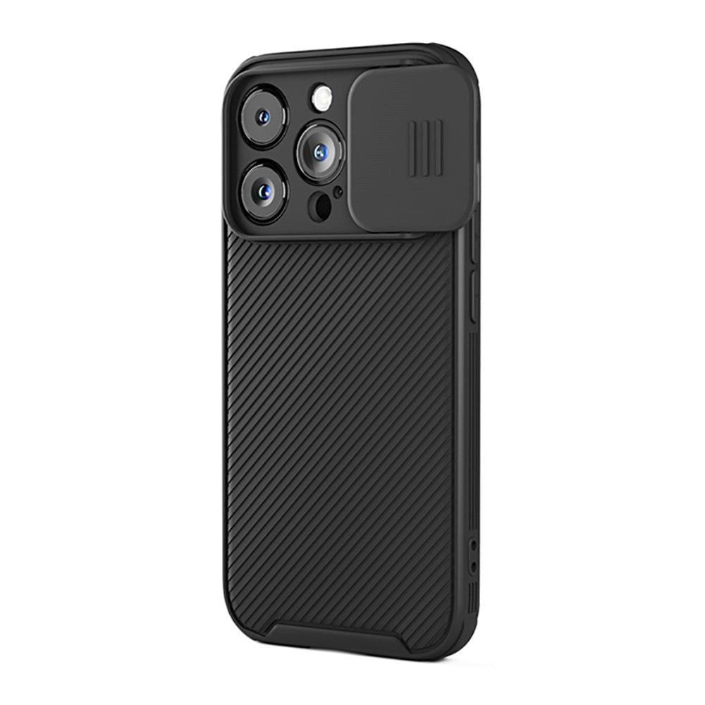 Spello iPhone 15 Pro Slitesterk magnetisk deksel m. Cam Slider - MagSafe-kompatibel - Svart