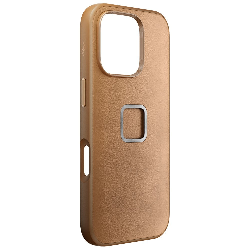 Peak Design iPhone 16 Pro skinndeksel m. SlimLink-brakett - MagSafe-kompatibel - Tan