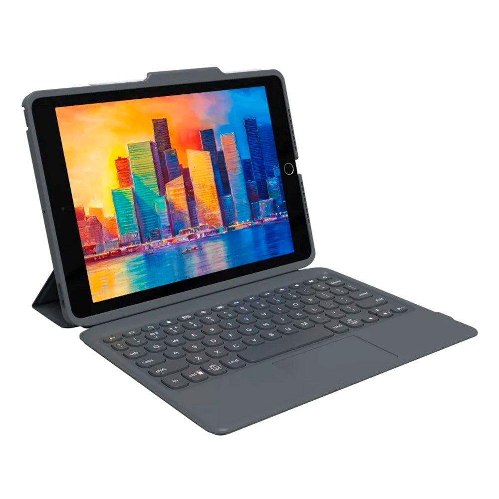 iPad 10.2" (2020 / 2019) Zagg Pro Keys Trackpad Keyboard (Dansk Tastatur m. Cover) - Charcoal
