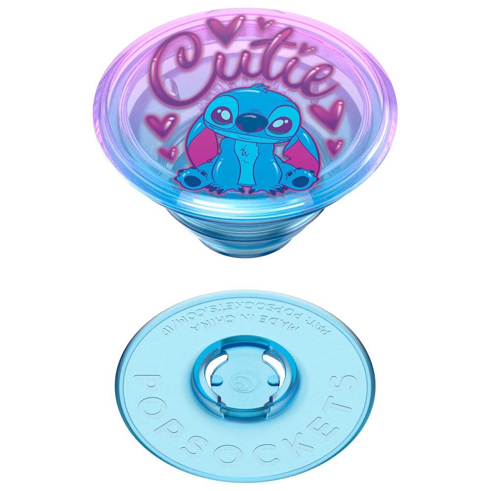 Lisensiert Cutie Stitch avtakbart grep m. Stativfunksjon - POPSOCKETS PopGrip
