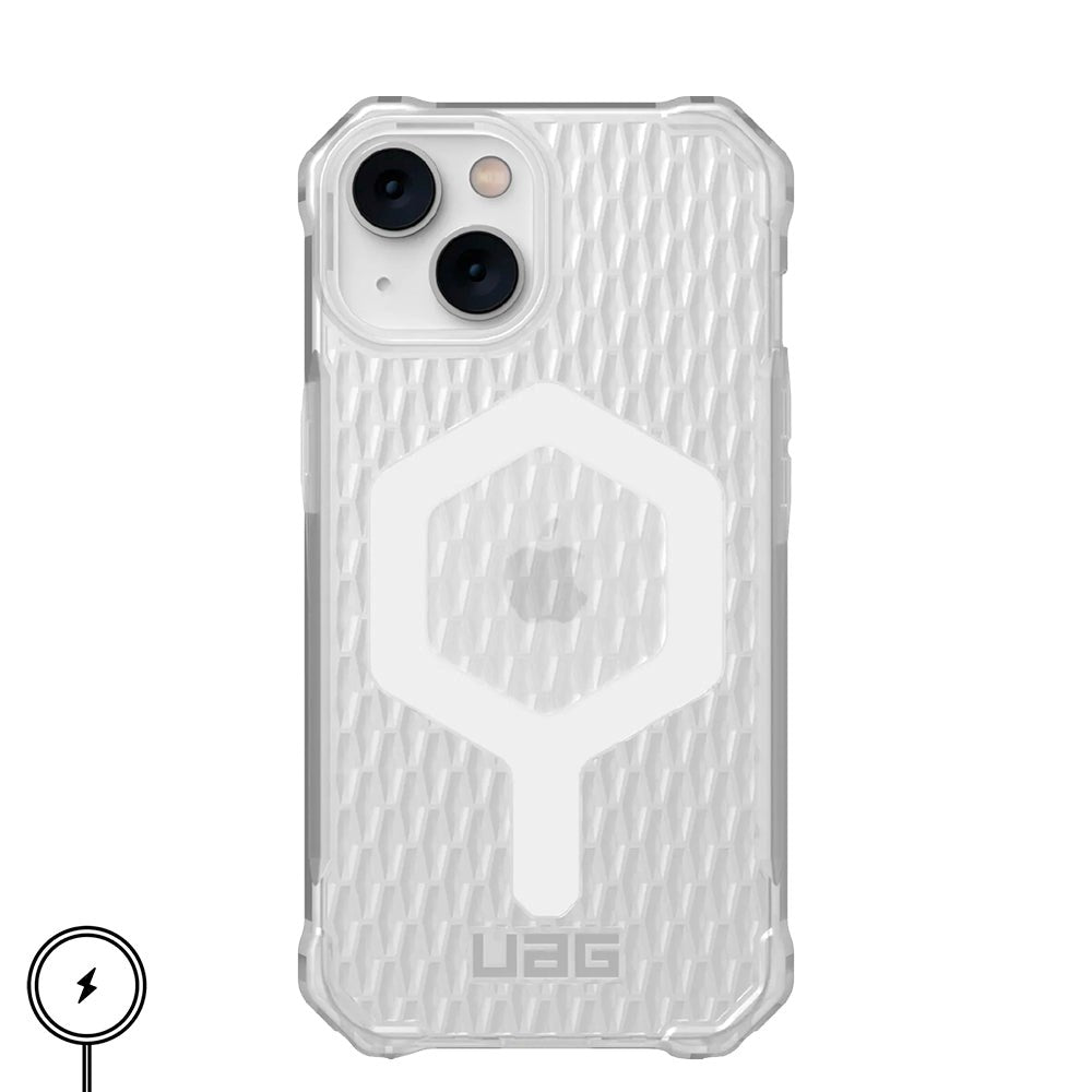 iPhone 14 / 13 UAG ESSENTIAL ARMOR Series Artisan-deksel - MagSafe-kompatibel - Frosted Ice - Gjennomsiktig