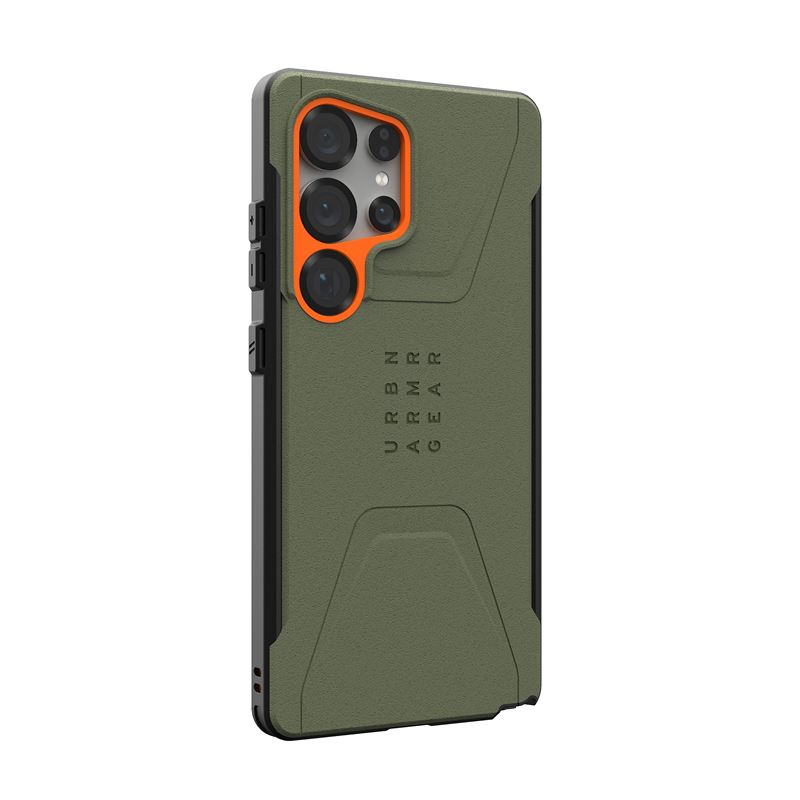 UAG Samsung Galaxy S25 Ultra Civilian Pro-deksel - oransje/grønn
