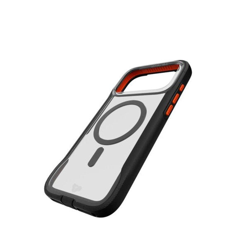 iPhone 17 Pro Max Tech21 EVO Pro Mobil Cover m. Strop - MagSafe Kompatibel - Gennemsigtig / Sort