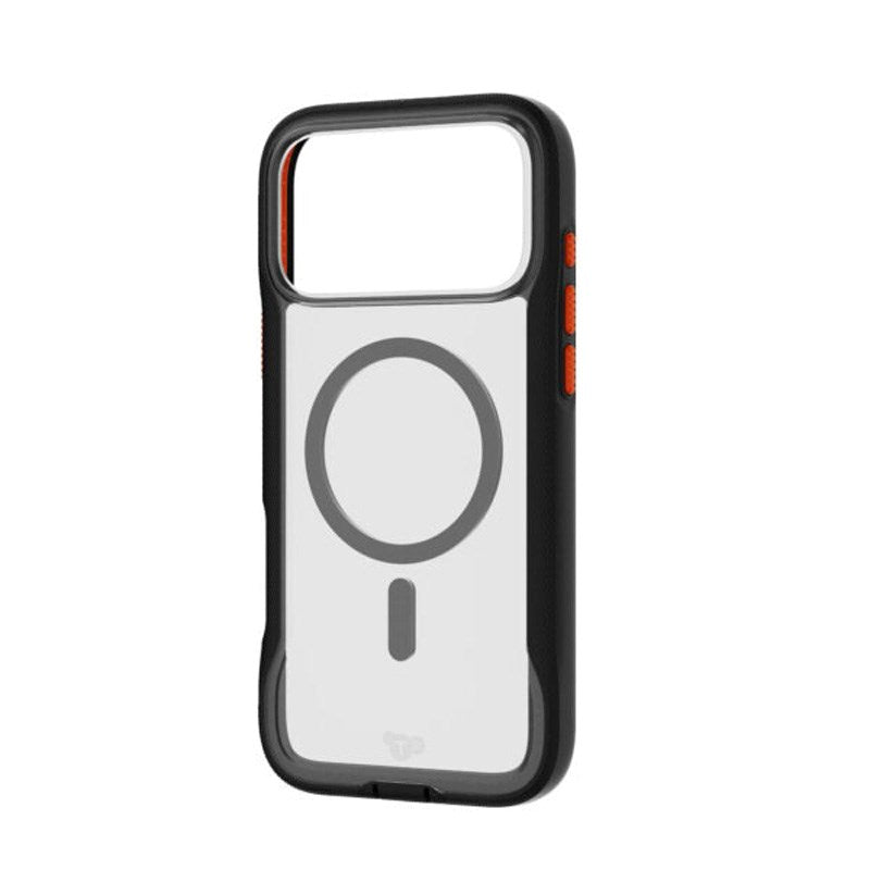 iPhone 17 Pro Max Tech21 EVO Pro Mobil Cover m. Strop - MagSafe Kompatibel - Gennemsigtig / Sort