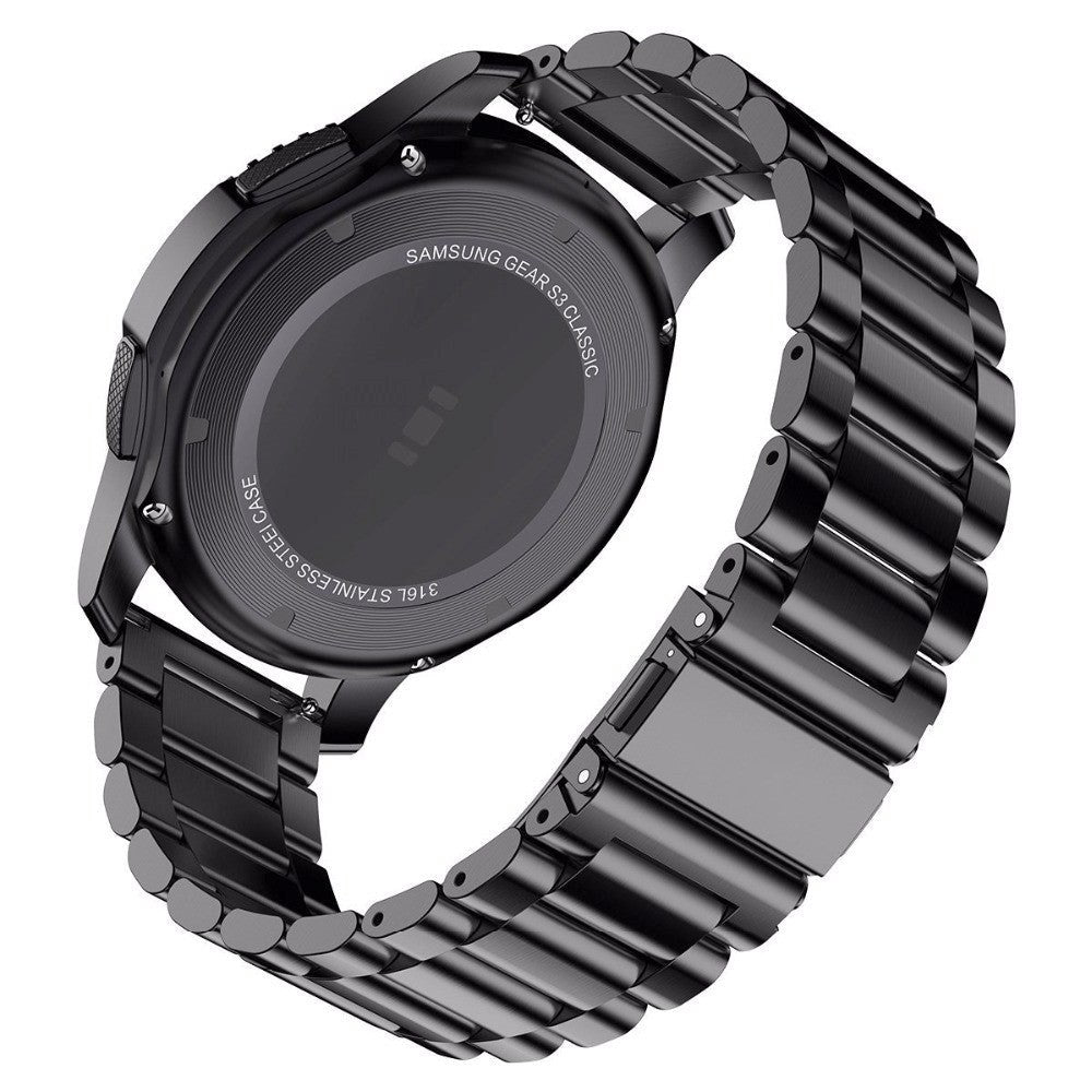 Universal Smartwatch-rem i rustfritt stål (22mm) - Svart