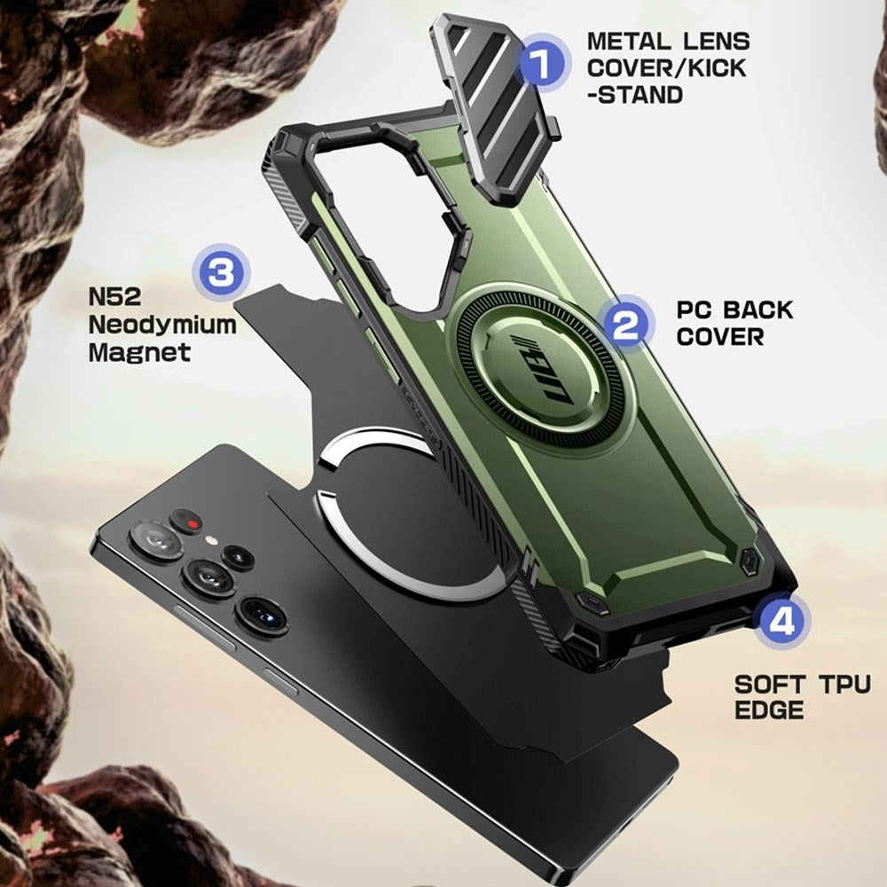 Samsung Galaxy S25 Ultra Supcase Unicorn Beetle XT Cover - MagSafe Kompatibel - Grøn