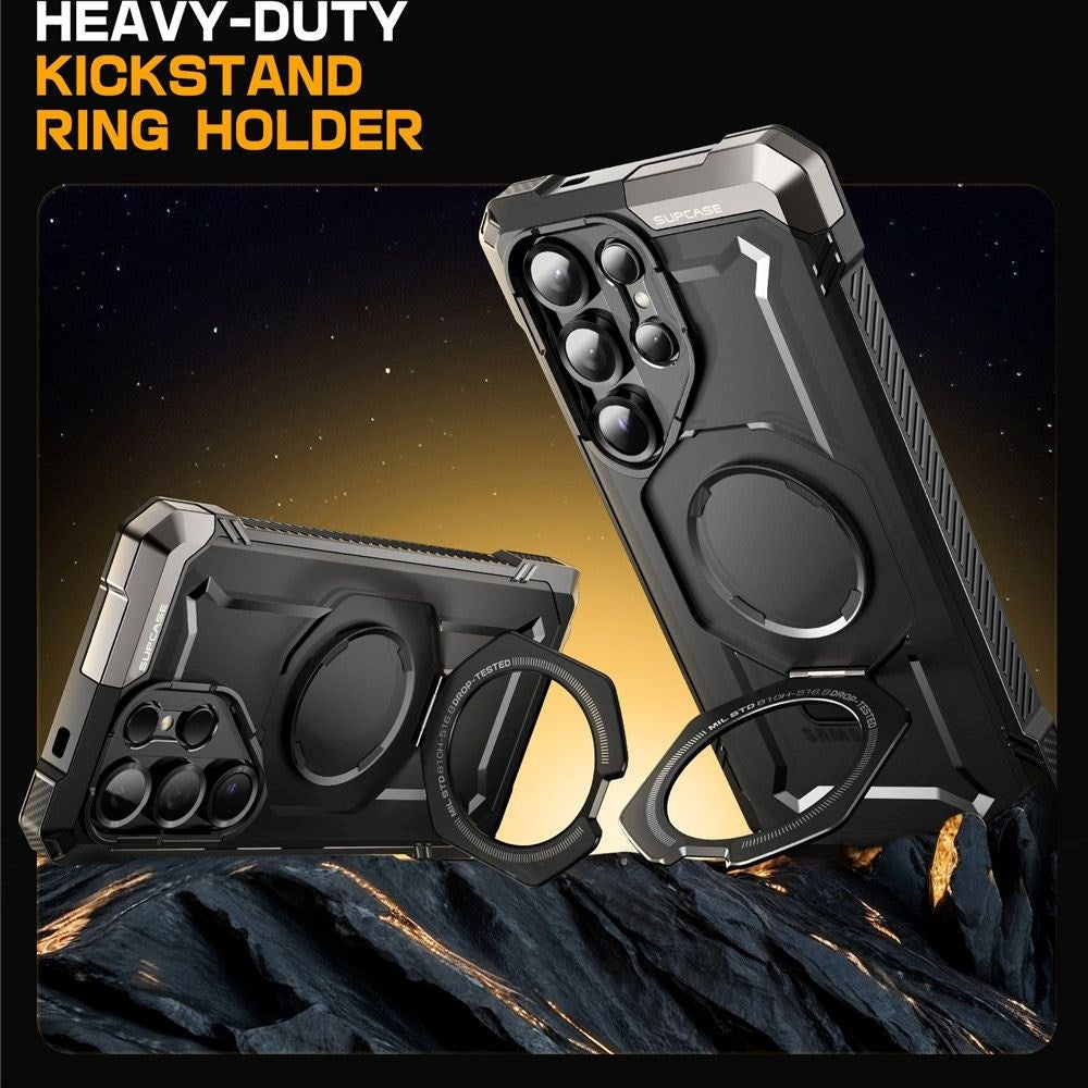 Samsung Galaxy S25 Ultra Supcase Unicorn Beetle Grip-deksel - MagSafe-kompatibel - Gjennomsiktig / Svart