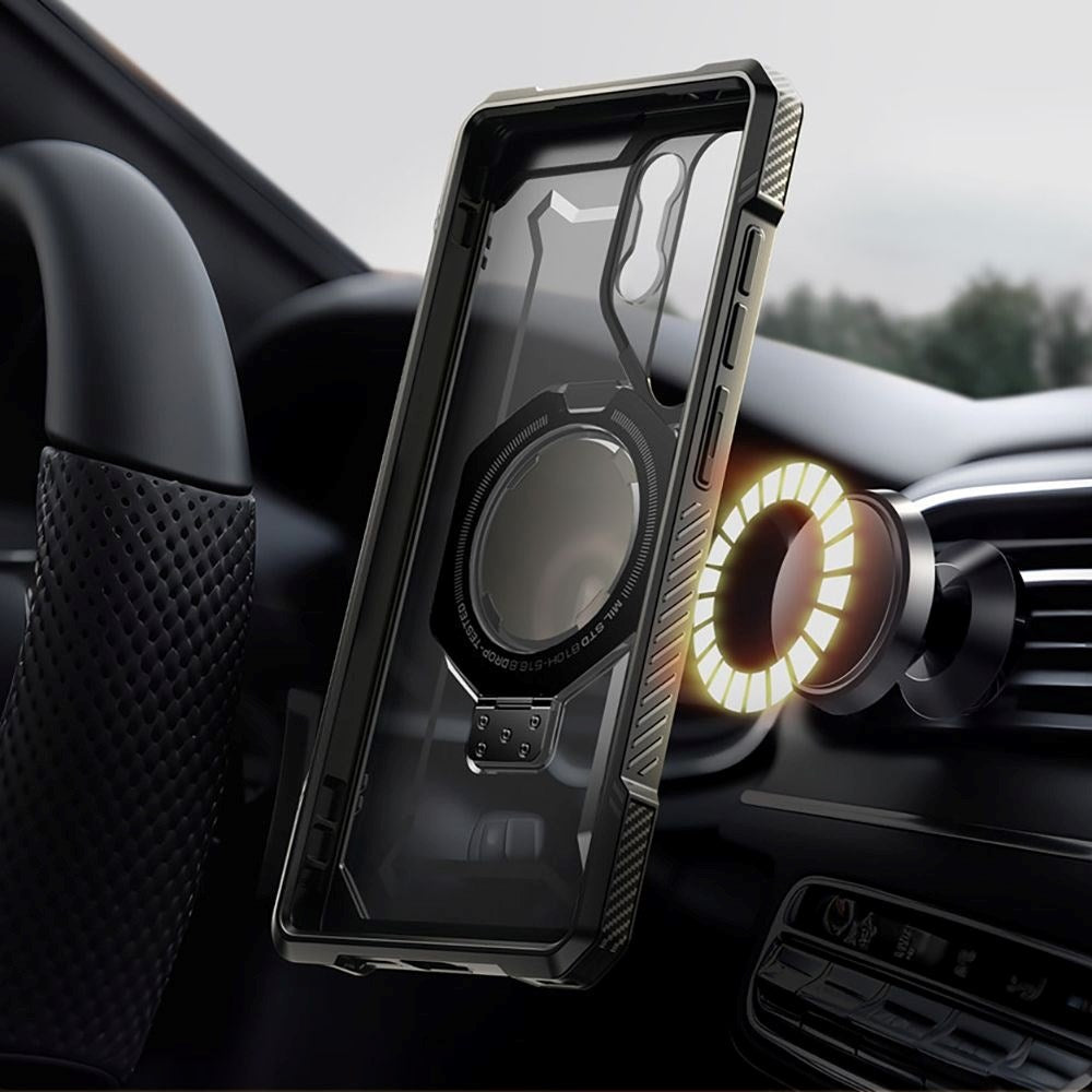 Samsung Galaxy S25 Ultra Supcase Unicorn Beetle Grip-deksel - MagSafe-kompatibel - Gjennomsiktig / Svart