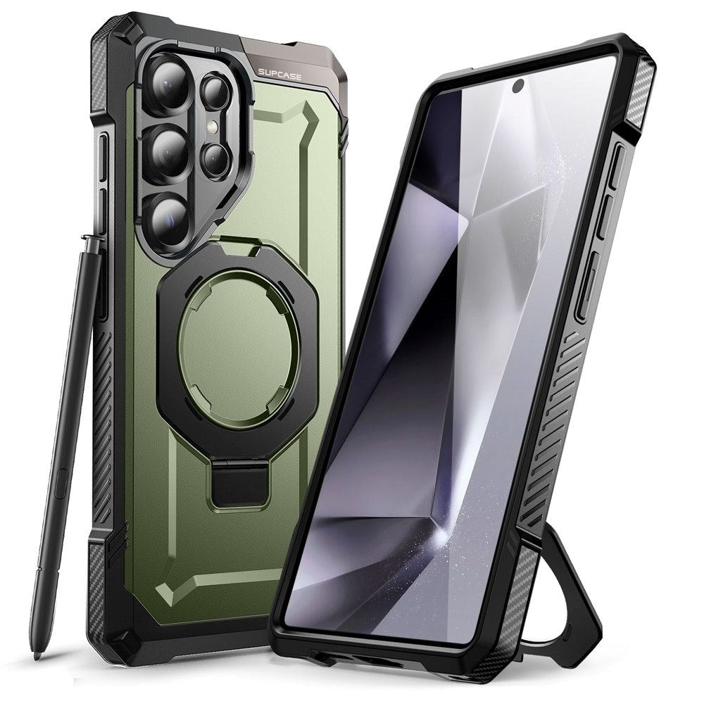 Samsung Galaxy S25 Ultra Supcase Unicorn Beetle Grip-deksel - MagSafe-kompatibel - Grønn