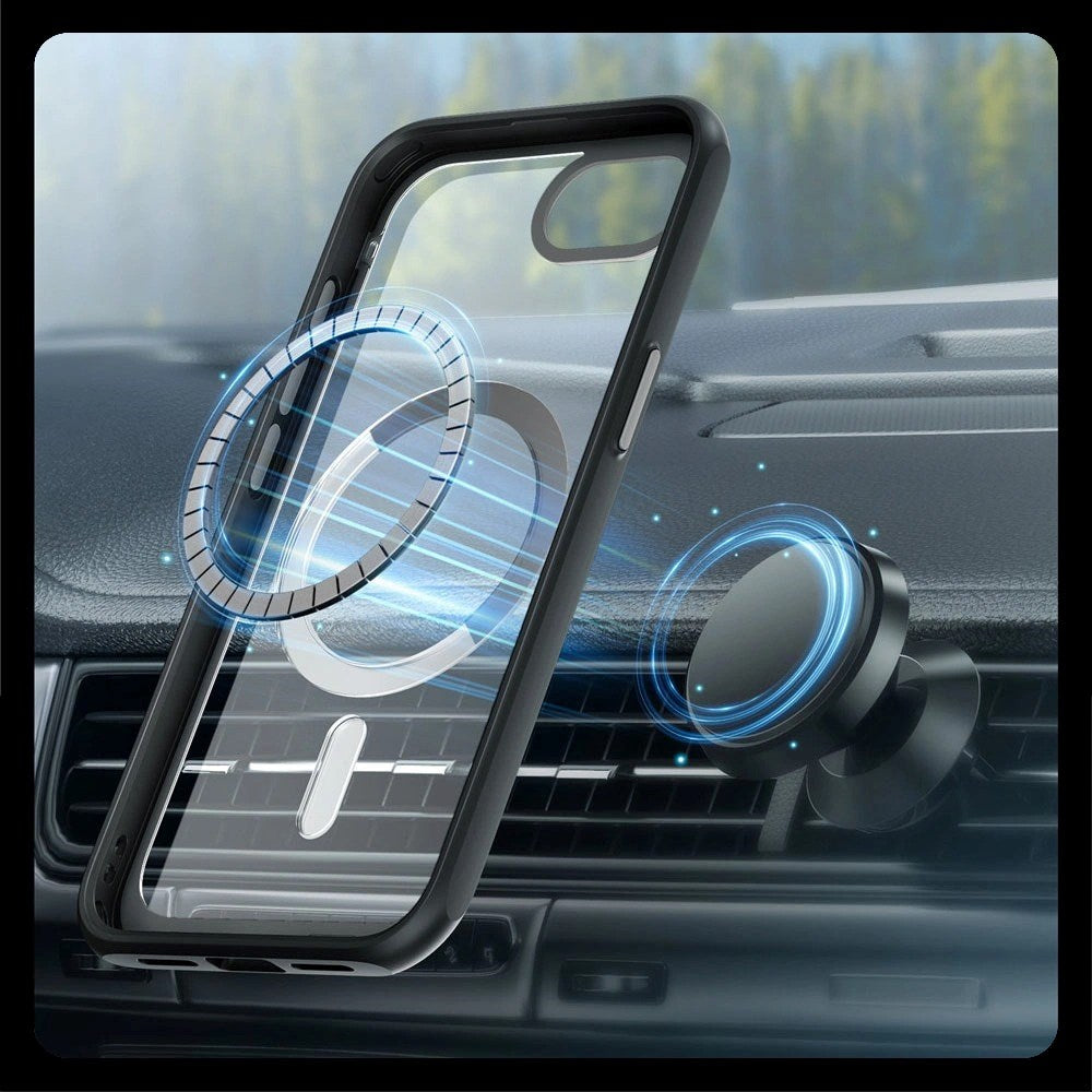 iPhone 16e Supcase Unicorn Beetle-deksel - MagSafe-kompatibel - Gjennomsiktig / Svart