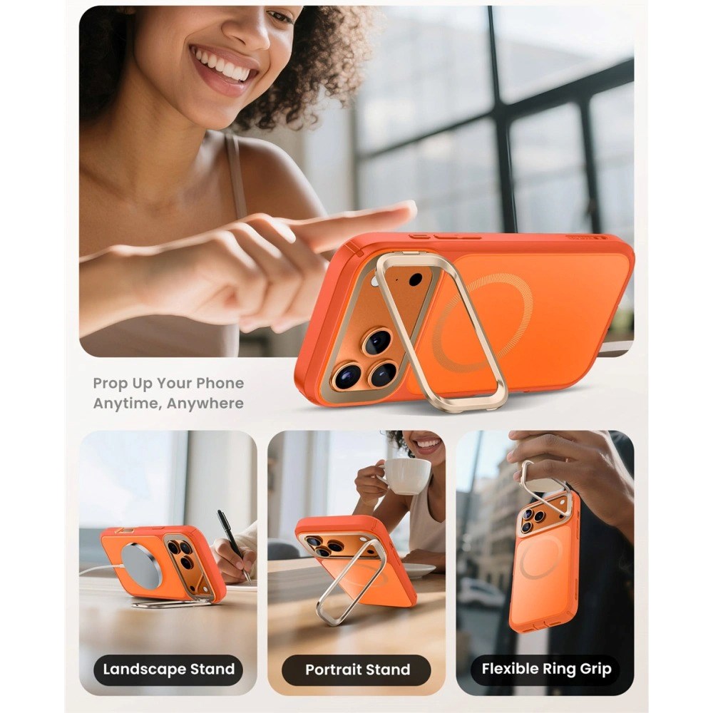 iPhone 17 Pro Max SUPCASE ARES MagSafe Cover m. Skærmbeskyttelse – Orange