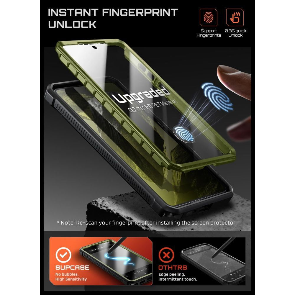 SUPCASE Samsung Galaxy S26 Ultra Unicorn Beetle Pro Mag Cover inkl. 2x Frontramme - MagSafe Kompatibel - Grøn