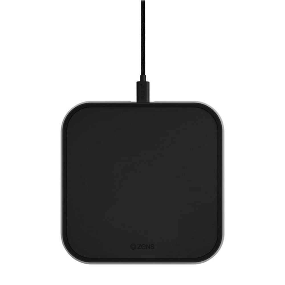 Zens Single Aluminium 10W trådløs lader inkl. Vegglader - Sort