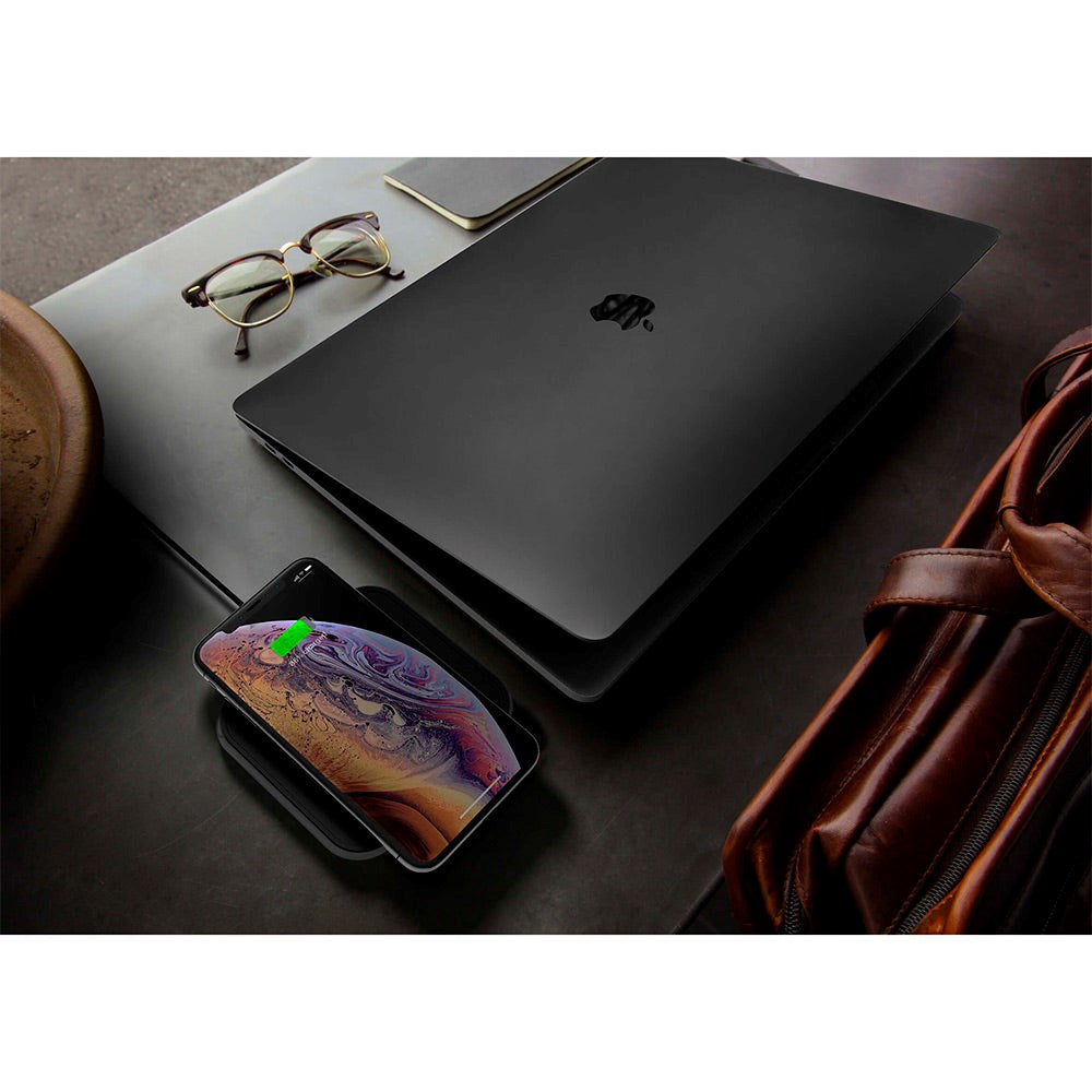 Zens Single Aluminium 10W trådløs lader inkl. Vegglader - Sort