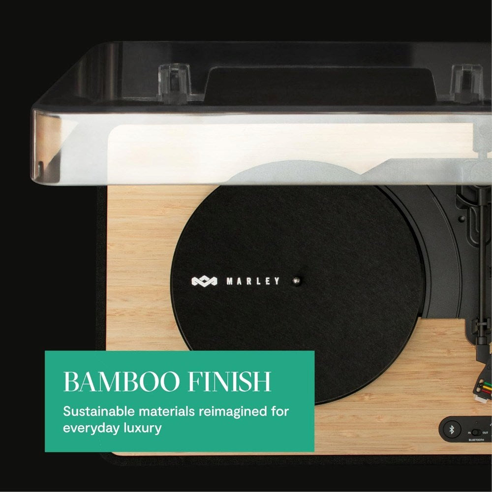 House of Marley Revolution Pladespiller m. Bluetooth - Sort / Lys Bambus