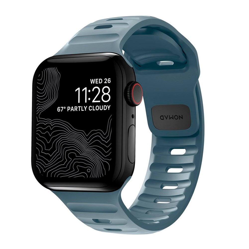 Nomad Apple Watch (42/44/SE/45/46/49 mm) sportsbåndstropp - marinblå