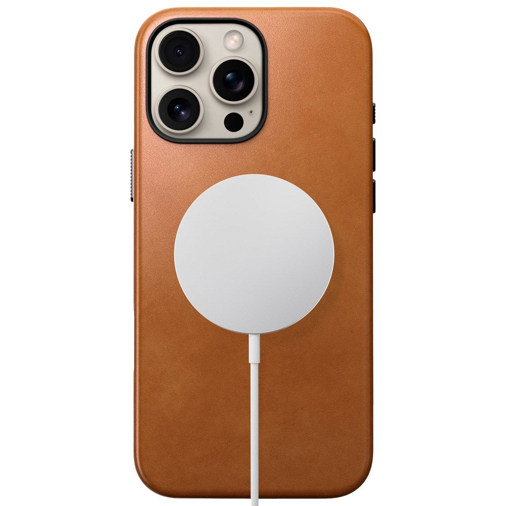 iPhone 16 Nomad Pro Max Traditional Leather Cover - MagSafe-kompatibel - Tan