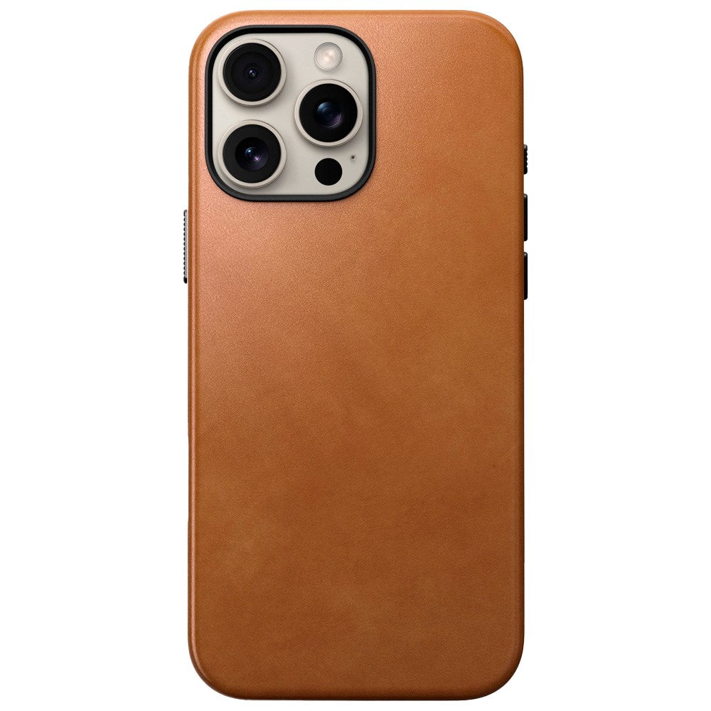 iPhone 16 Nomad Pro Max Traditional Leather Cover - MagSafe-kompatibel - Tan