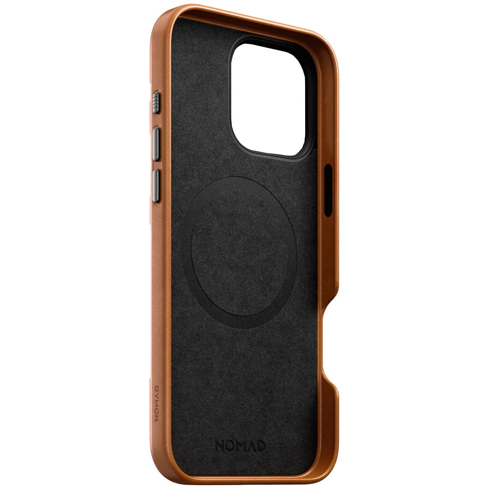 iPhone 16 Nomad Pro Max Traditional Leather Cover - MagSafe-kompatibel - Tan