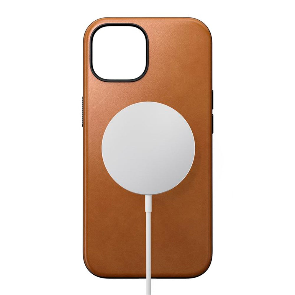 iPhone 15 Nomad Modern skinndeksel - MagSafe-kompatibel - brun
