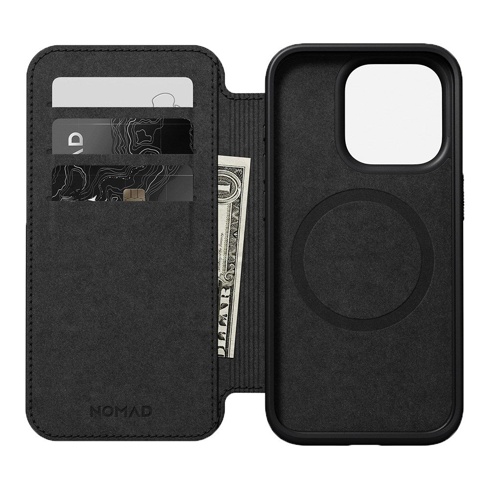 iPhone 15 Pro Nomad Modern Leather Folio Cover - MagSafe-kompatibel - Tan