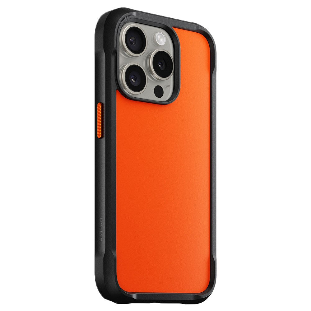 iPhone 15 Pro Nomad Rugged Deksel - MagSafe-kompatibel - Oransje