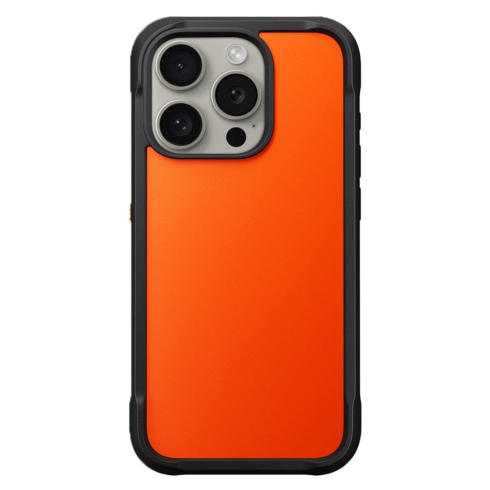 iPhone 15 Pro Nomad Rugged Deksel - MagSafe-kompatibel - Oransje