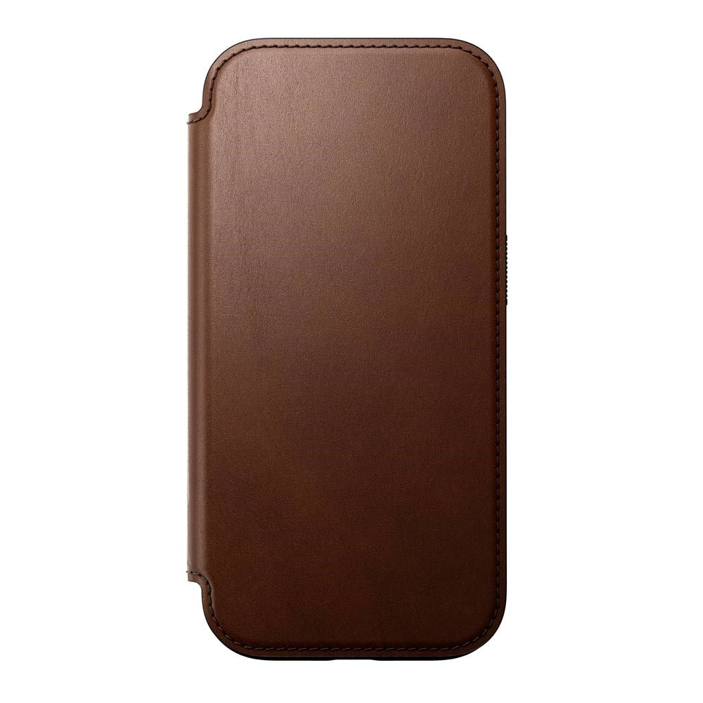 iPhone 16 Pro Nomad Modern Leather Folio Cover - MagSafe-kompatibel - Brun