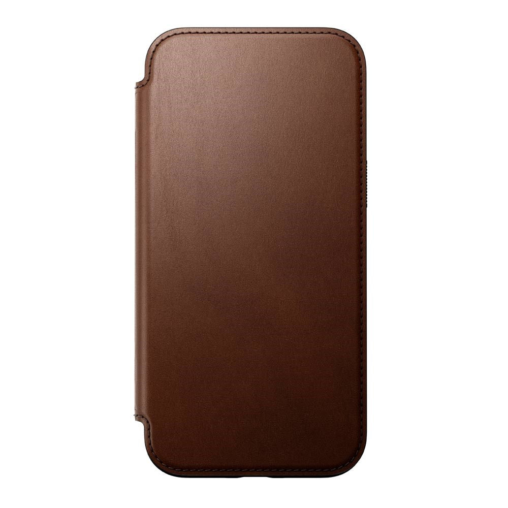 iPhone 16 Plus Nomad Modern Leather Folio Cover - MagSafe-kompatibel - Brun