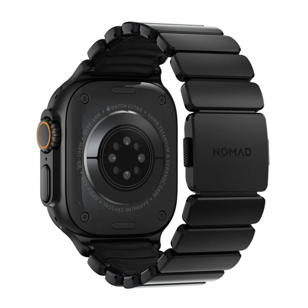 Nomad Apple Watch (42 / 44 / SE / 45 / 46 / 49mm) Stratos Rem - Black Titanium - Black