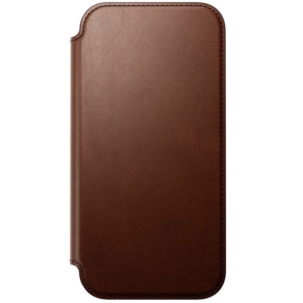 iPhone 17 Pro Max - Nomad Modern Leather Folio Cover - MagSafe Kompatibel - Brown