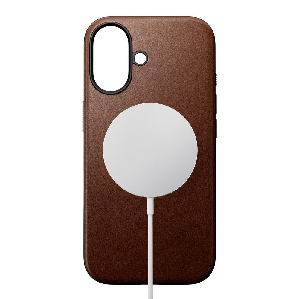 iPhone 17 - Nomad Modern Leather Cover - MagSafe Kompatibel - Brown