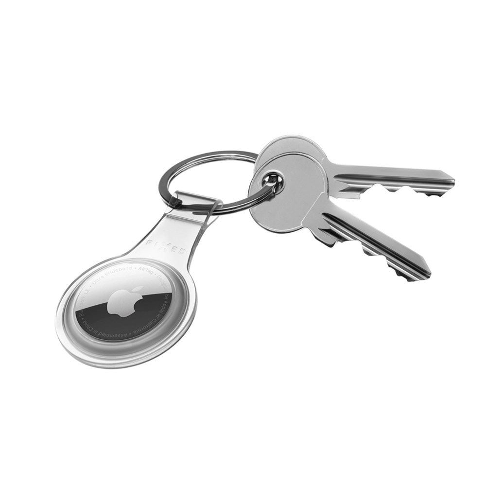 Fast Apple AirTag Pure Plastic Cover m. Nøkkelring - Gjennomsiktig