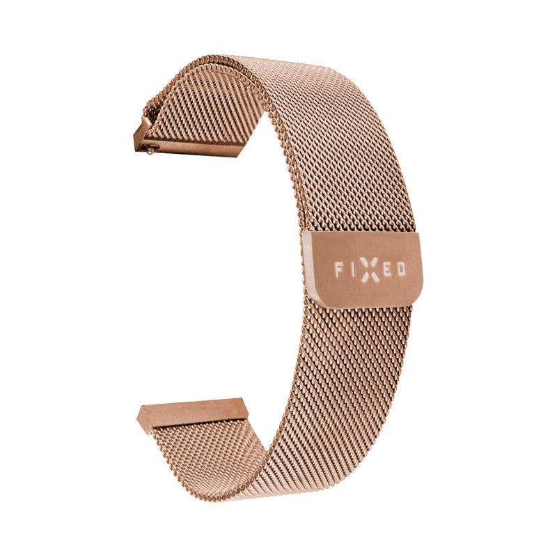 Fixed - Universal Smartwatch - Mesh Metal Rem - (22mm) - Rose Gold