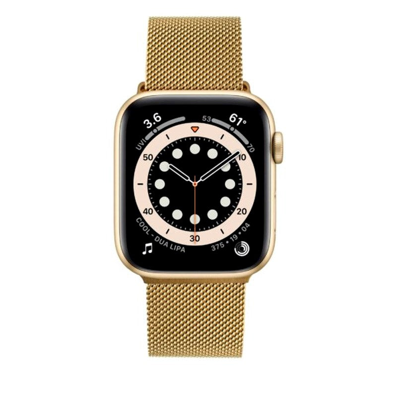 Apple Watch (38 / 40 / SE / 41 / 42mm) - Fixed Mesh Metal Rem - Guld