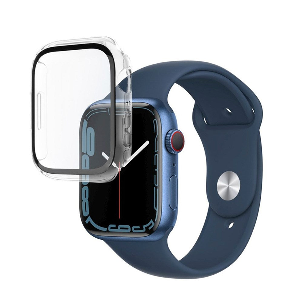 Fast Apple Watch 9 / 8 / 7 (45 mm) Pure Cover m. Skjermbeskytter - Gjennomsiktig