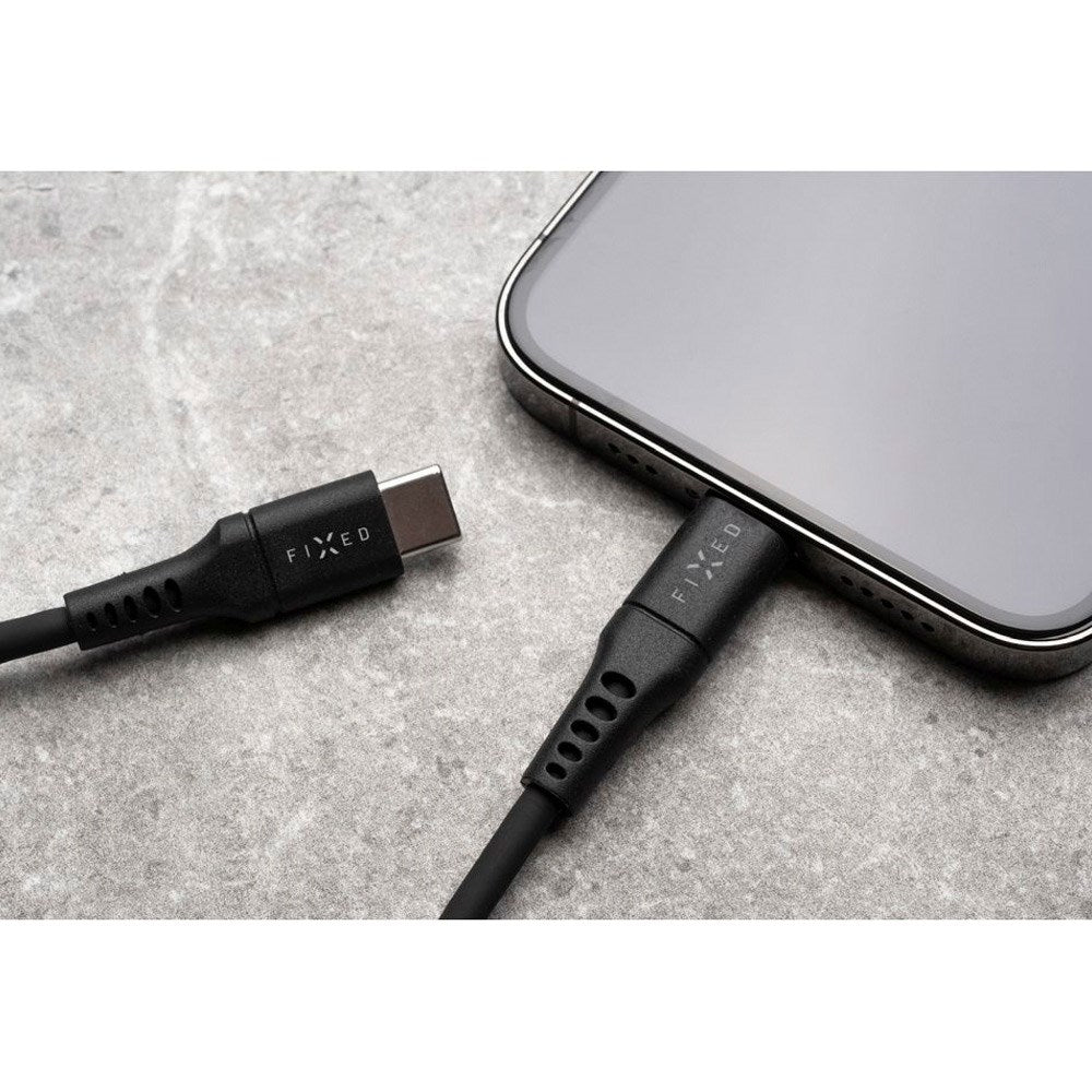 Fixed Liquid USB-C to Lightning Cable 60W - 2m - Sort