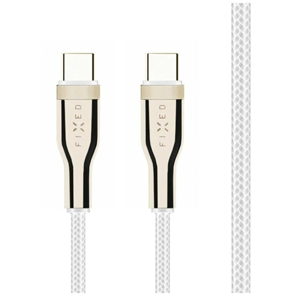 Fast metall 100W USB-C til USB-C PD-kabel 2m - Hvit